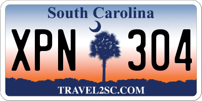 SC license plate XPN304