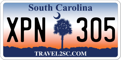 SC license plate XPN305