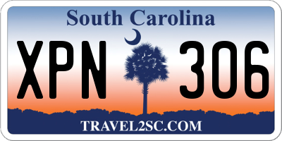 SC license plate XPN306