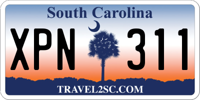 SC license plate XPN311