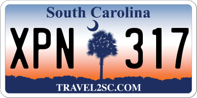 SC license plate XPN317