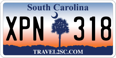 SC license plate XPN318