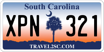 SC license plate XPN321