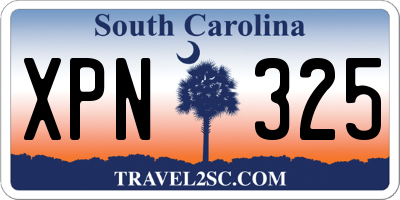 SC license plate XPN325