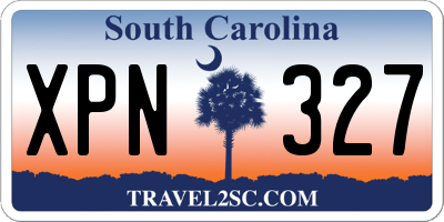 SC license plate XPN327