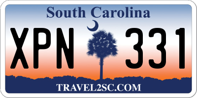 SC license plate XPN331
