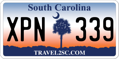 SC license plate XPN339