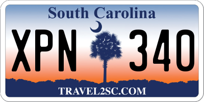 SC license plate XPN340