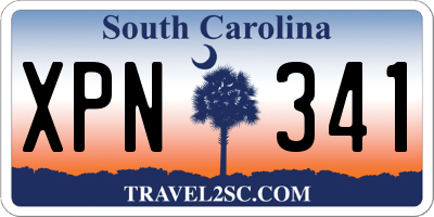 SC license plate XPN341