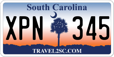 SC license plate XPN345