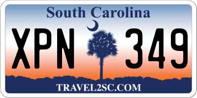 SC license plate XPN349