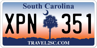 SC license plate XPN351