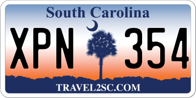 SC license plate XPN354
