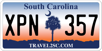 SC license plate XPN357