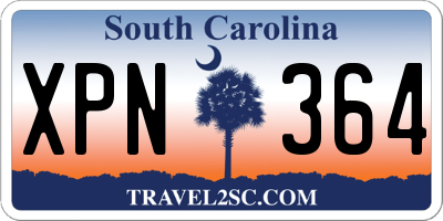 SC license plate XPN364