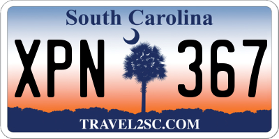 SC license plate XPN367