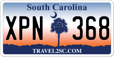 SC license plate XPN368
