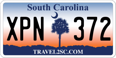 SC license plate XPN372