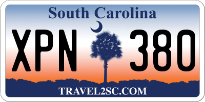 SC license plate XPN380