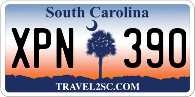SC license plate XPN390