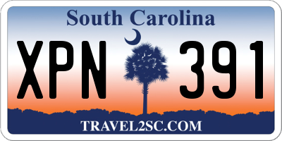 SC license plate XPN391