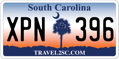 SC license plate XPN396