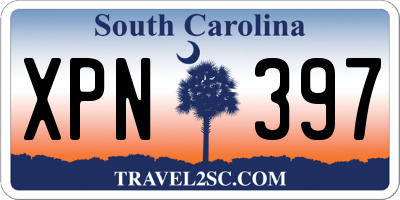 SC license plate XPN397