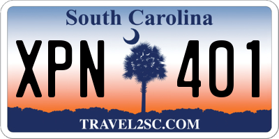 SC license plate XPN401