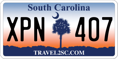 SC license plate XPN407