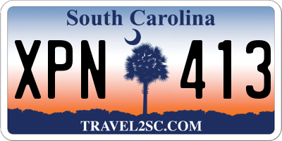 SC license plate XPN413