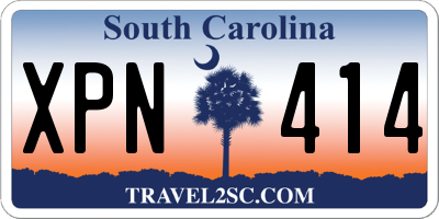 SC license plate XPN414