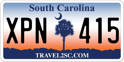 SC license plate XPN415