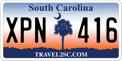 SC license plate XPN416