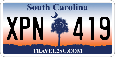 SC license plate XPN419