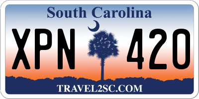 SC license plate XPN420