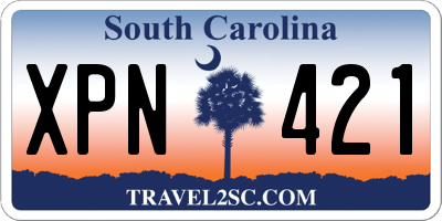 SC license plate XPN421
