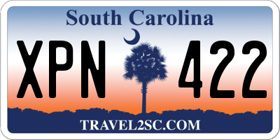 SC license plate XPN422