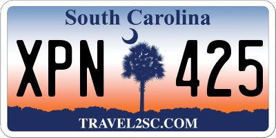 SC license plate XPN425