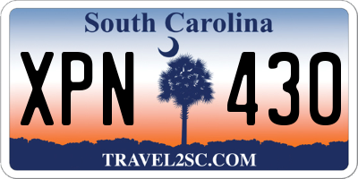 SC license plate XPN430