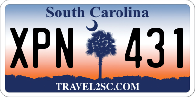 SC license plate XPN431