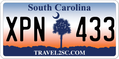 SC license plate XPN433
