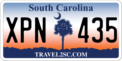 SC license plate XPN435