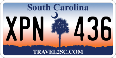 SC license plate XPN436