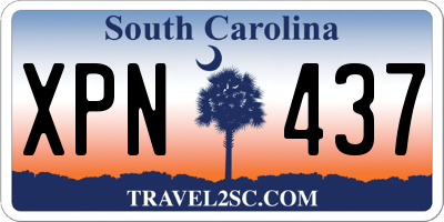 SC license plate XPN437