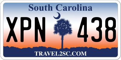 SC license plate XPN438