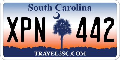SC license plate XPN442