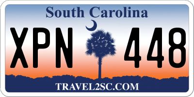 SC license plate XPN448
