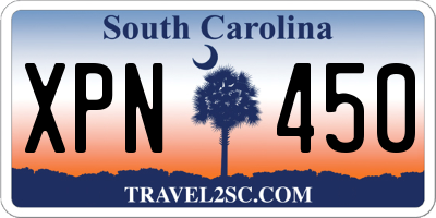 SC license plate XPN450