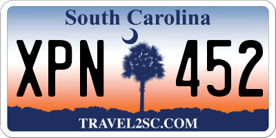 SC license plate XPN452