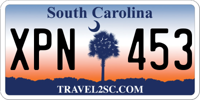 SC license plate XPN453